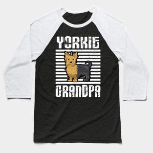 Yorkie Grandpa Proud Dogs Baseball T-Shirt